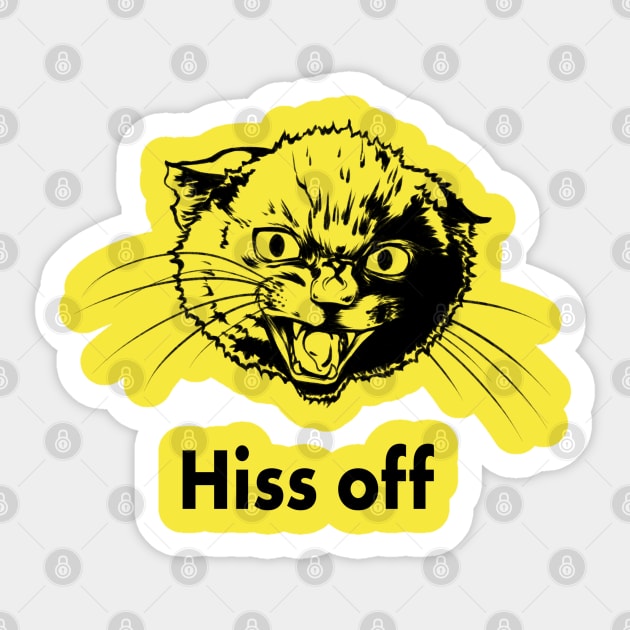 Hiss Off Sticker by starwilliams